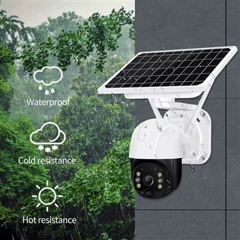 Camara Exterior Con Panel Solar