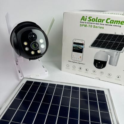 Camara Exterior Con Panel Solar